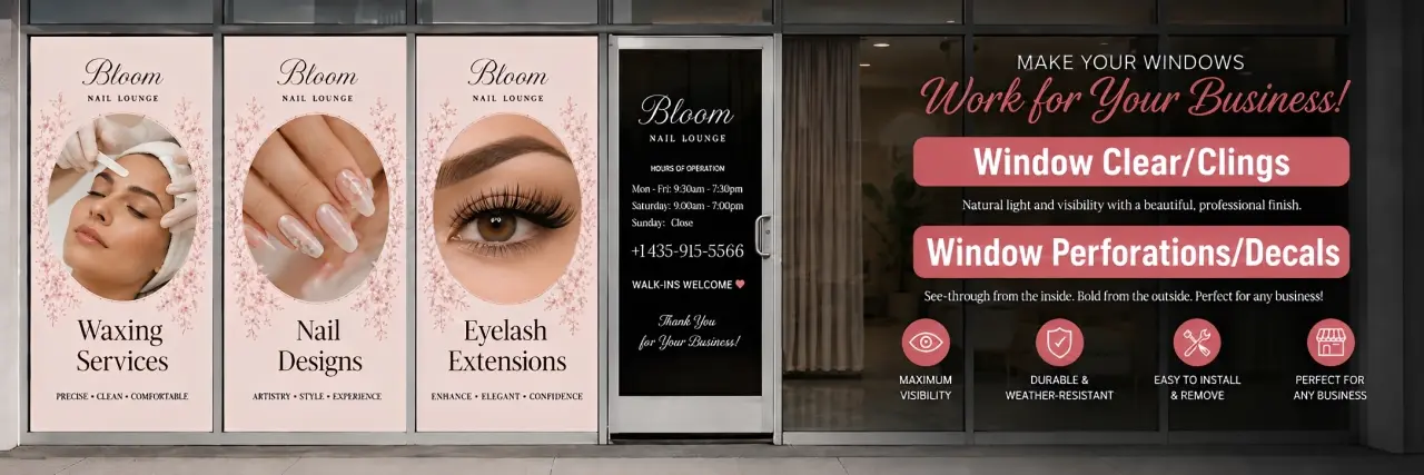 Custom business printing and marketing materials for nail salons and spas