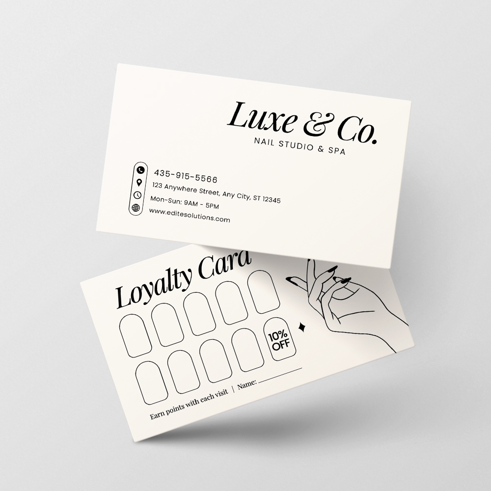 Nail Salon NBC-200 Business Card design template