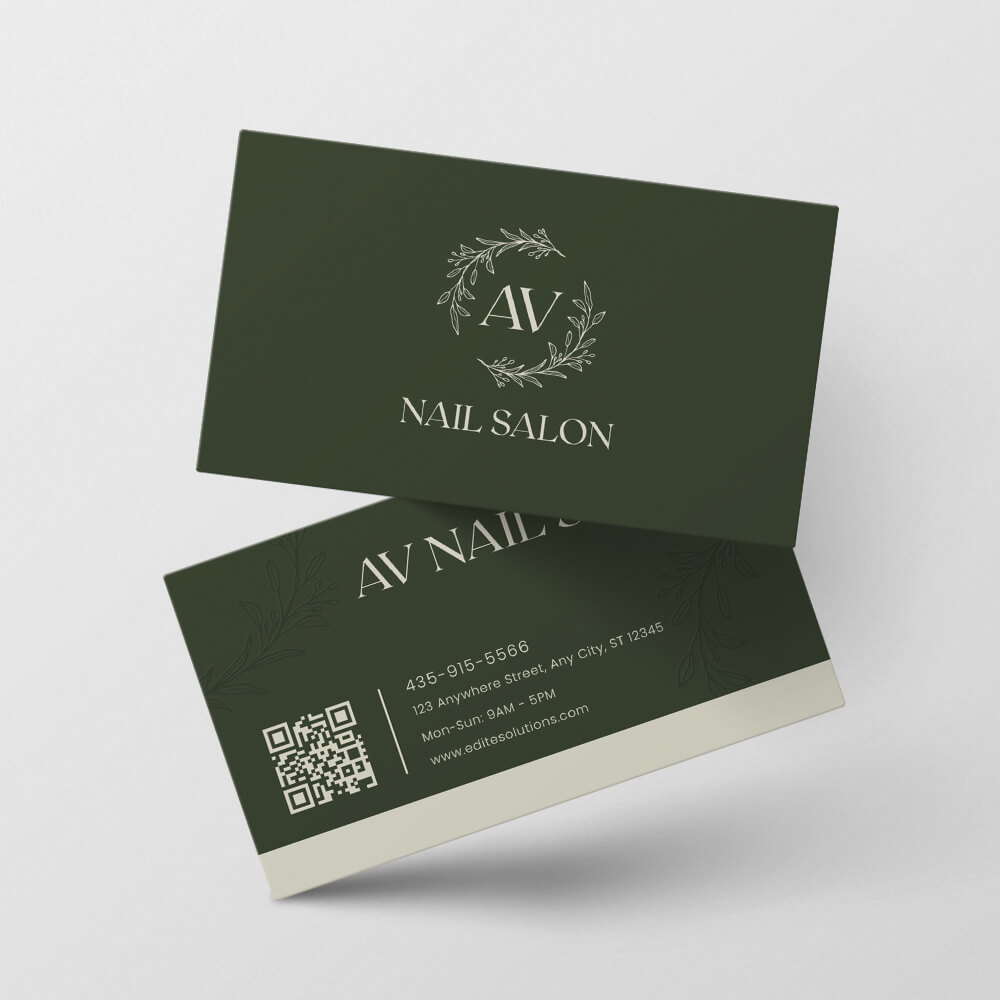 Nail Salon NBC-204 Business Card design template
