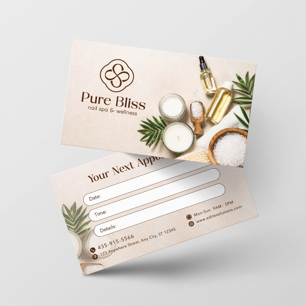 Nail Salon NBC-208 Business Card design template