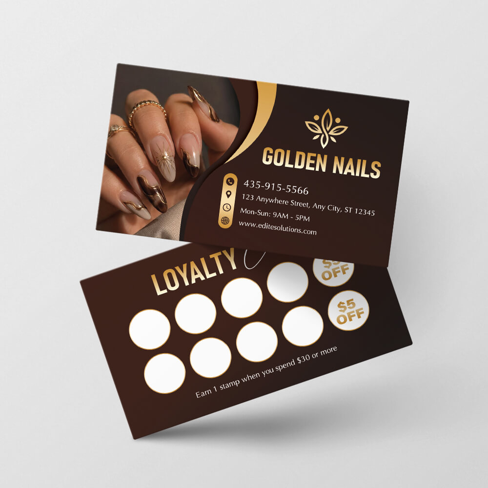 Nail Salon NBC-220 Business Card design template