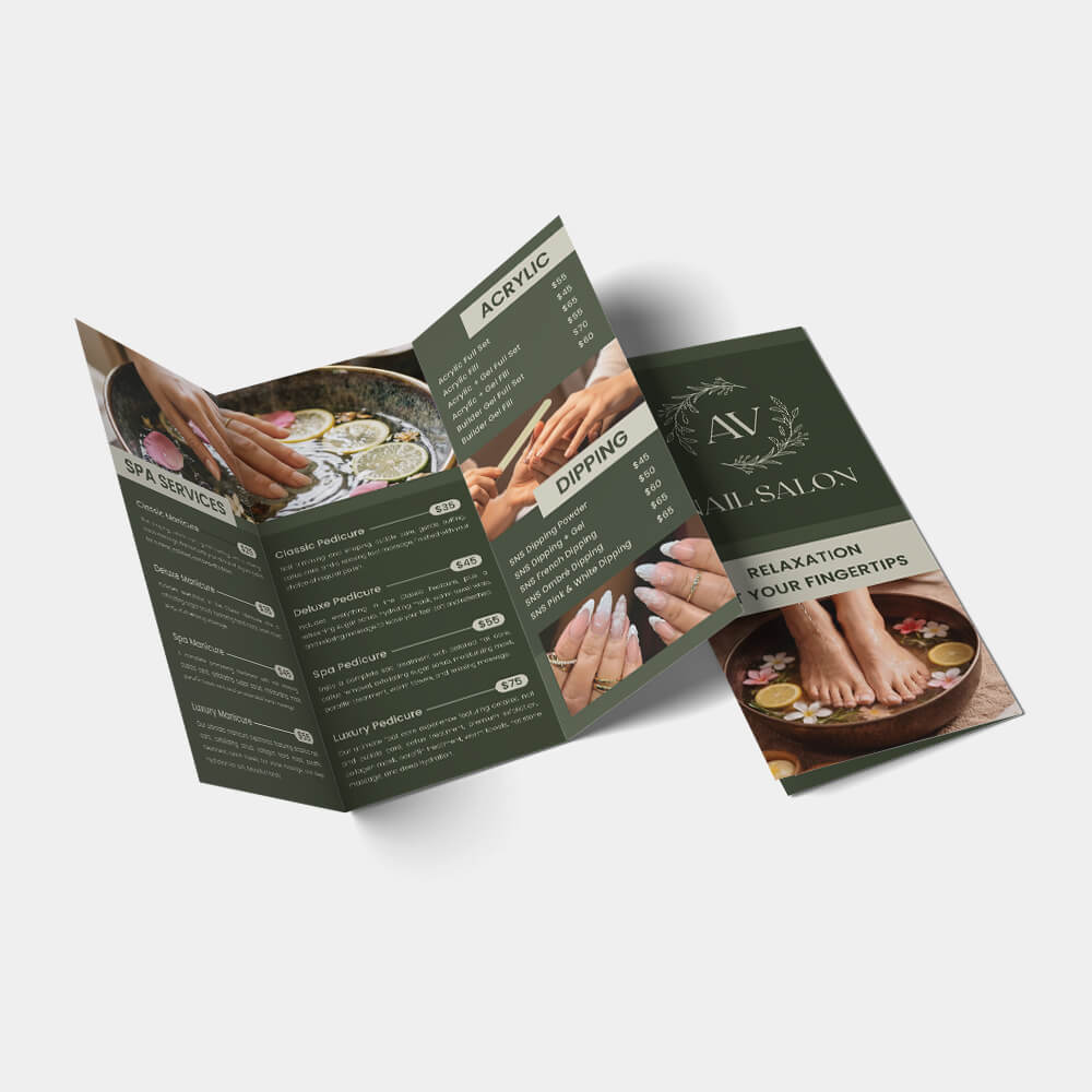 Nail Salon NBR-205 Brochure design template