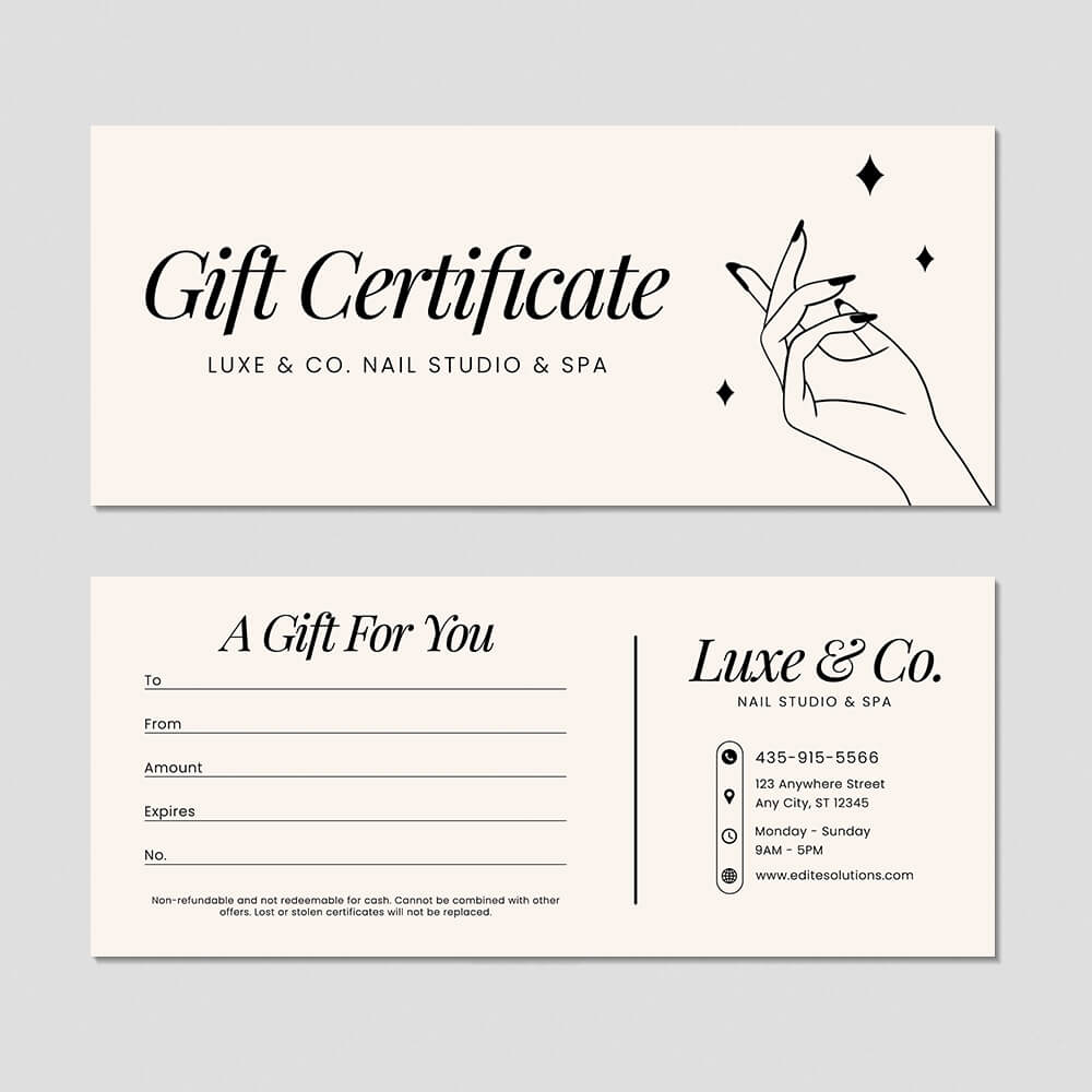 NGC-202 Gift Certificate design template