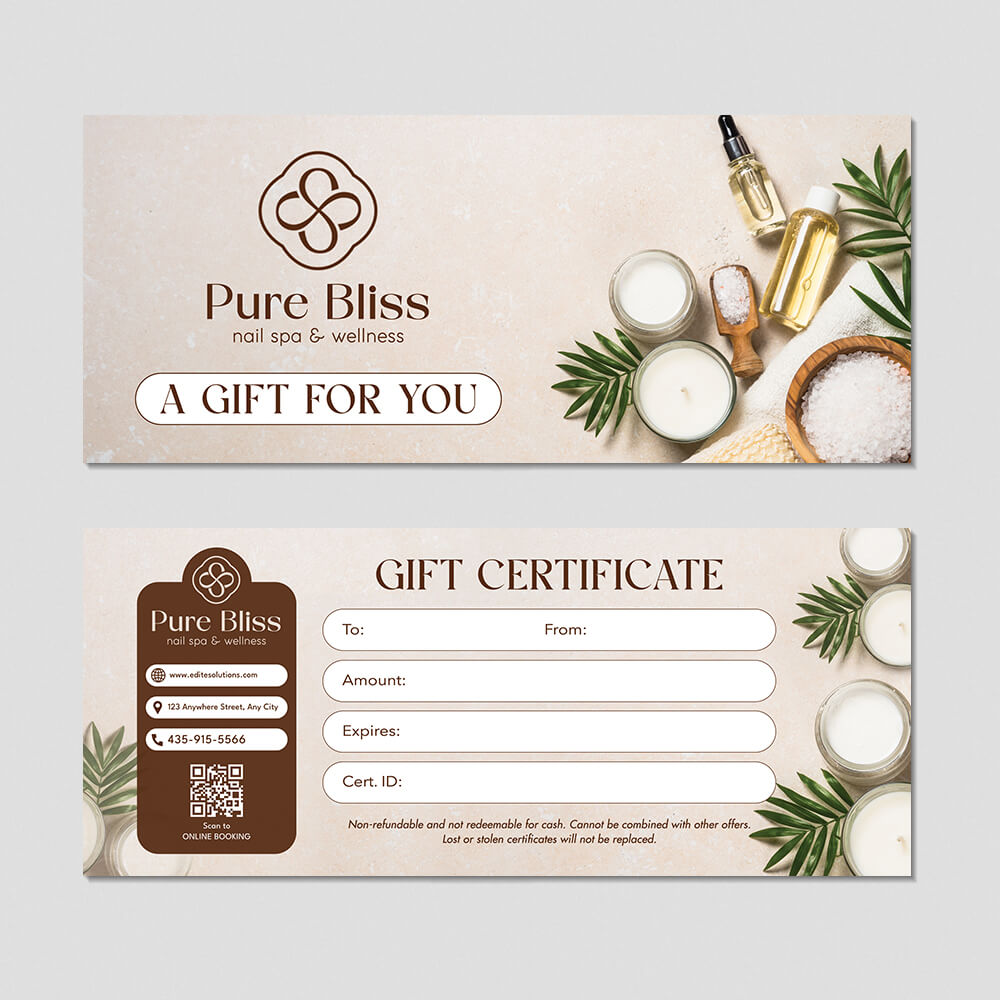 NGC-210 Gift Certificate design template