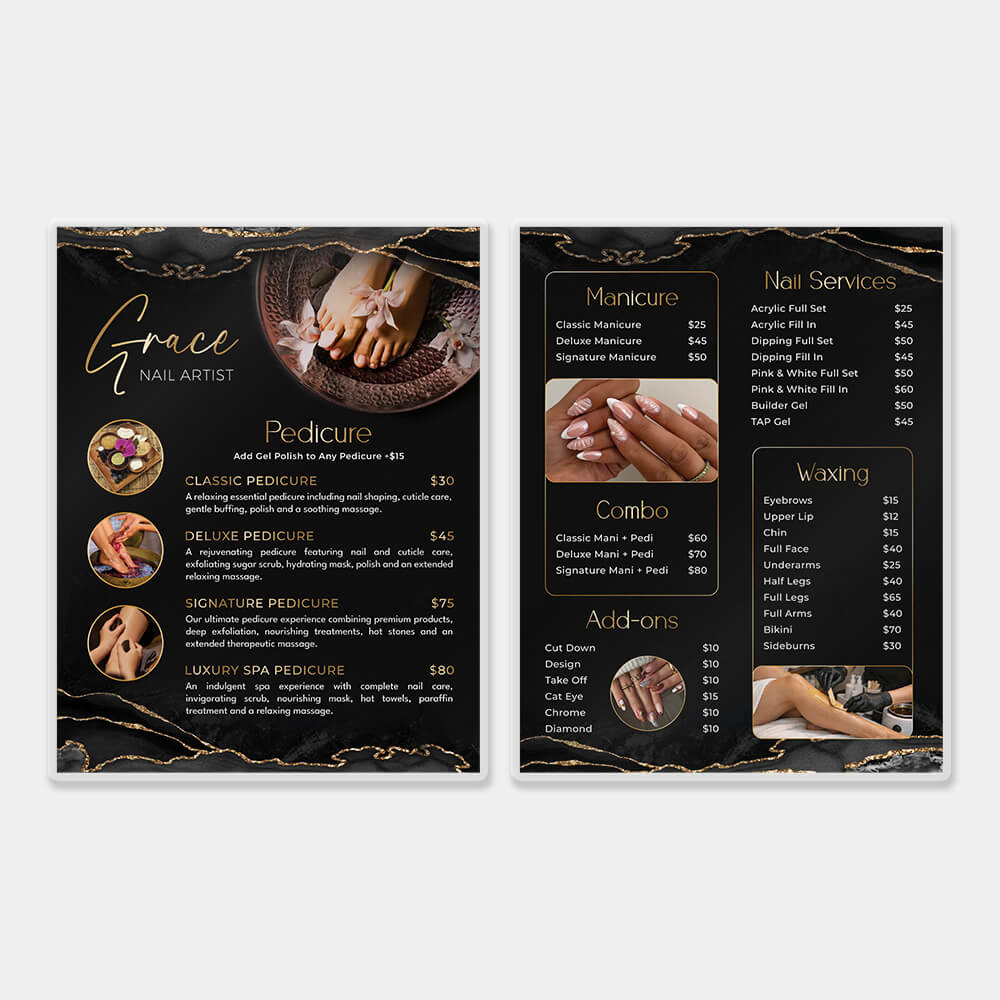 Nail Salon NMN-215 Menu design template