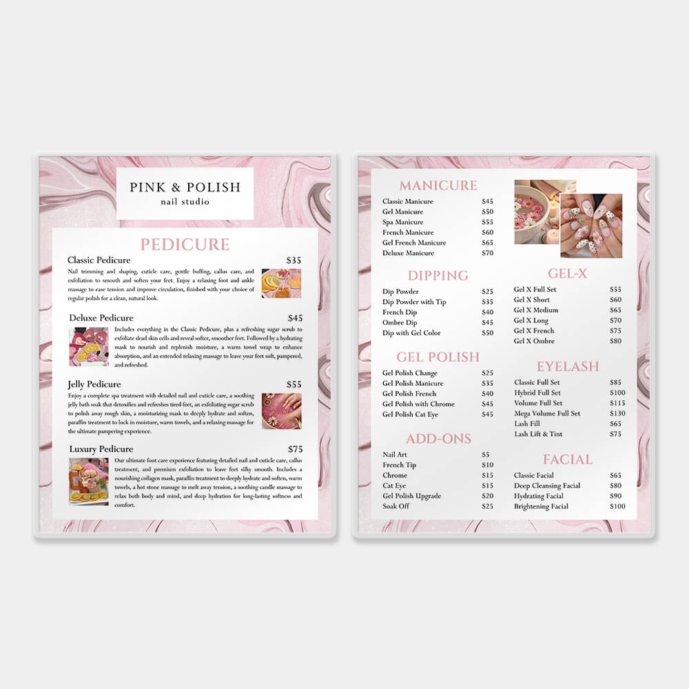 Nail Salon NMN-219 Menu design template